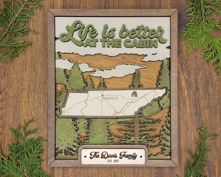 The Tennessee State Frame - 13 text options, 12 backgrounds, 25 icons Included - Make over 7,500 designs - Glowforge & Lightburn Tested