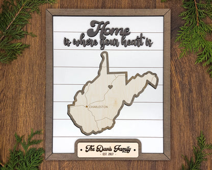 The West Virginia Frame - 13 text options, 12 backgrounds, 25 icons Included - Make over 7,500 designs - Glowforge & Lightburn Tested