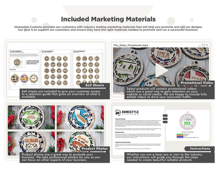 The Wyoming Frame - 13 text options, 12 backgrounds, 25 icons Included - Make over 7,500 designs - Glowforge & Lightburn Tested