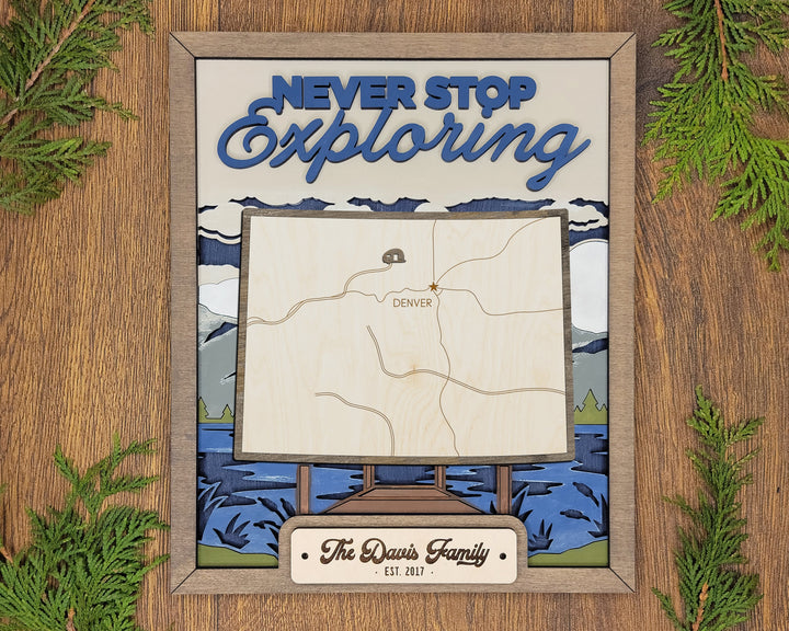 The Colorado State Frame - 13 text options, 12 backgrounds, 25 icons Included - Make over 7,500 designs - Glowforge & Lightburn Tested