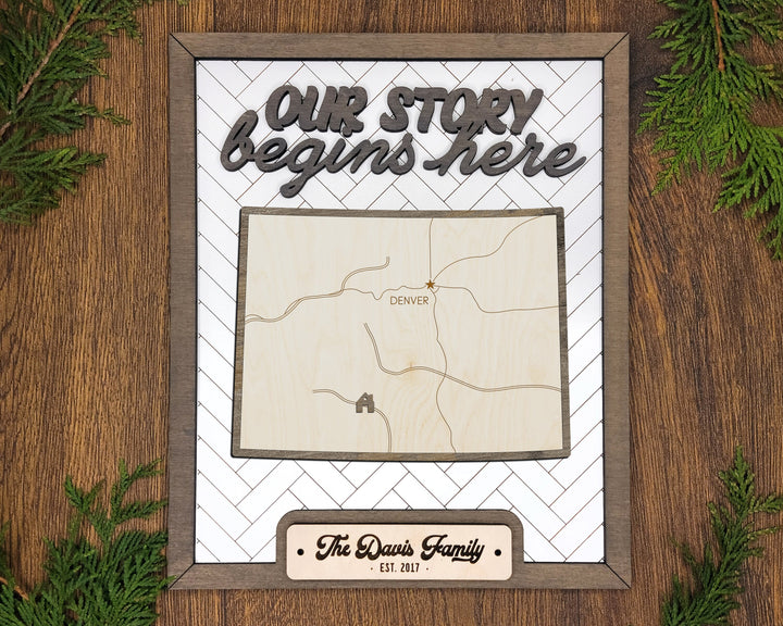 The Colorado State Frame - 13 text options, 12 backgrounds, 25 icons Included - Make over 7,500 designs - Glowforge & Lightburn Tested