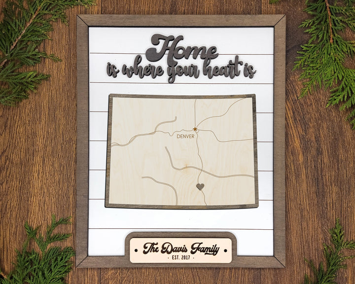 The Colorado State Frame - 13 text options, 12 backgrounds, 25 icons Included - Make over 7,500 designs - Glowforge & Lightburn Tested