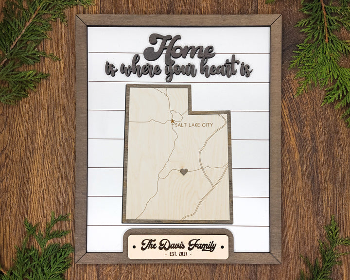 The Utah State Frame - 13 text options, 12 backgrounds, 25 icons Included - Make over 7,500 designs - Glowforge & Lightburn Tested
