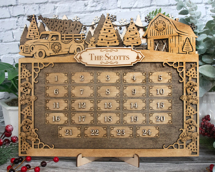 Advent Calendar Collection - 4 Main Themes - 6 Optional Activity Backers - Tested on Glowforge & Lightburn