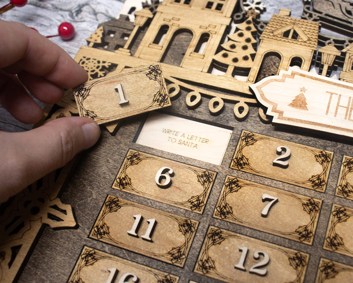 Advent Calendar Collection - 4 Main Themes - 6 Optional Activity Backers - Tested on Glowforge & Lightburn