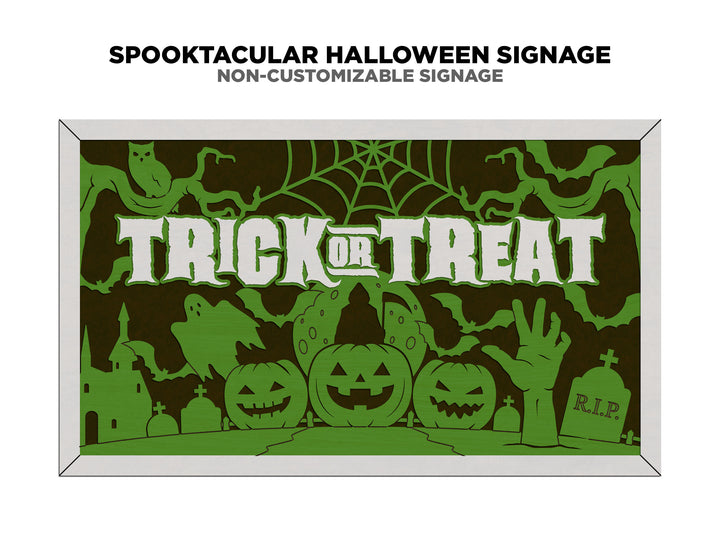 Spooktacular Halloween Signage - Includes 2 Customizable and Non Customizable Options - Tested on Glowforge & Lightburn