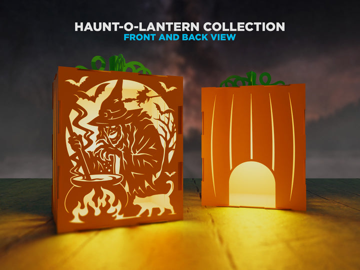 Haunt-O-Lanterns - 6 Spooky Scenes and 6 Scary Faces Included - SVG, PDF, AI File Download - Tested on Lightburn and Glowforge