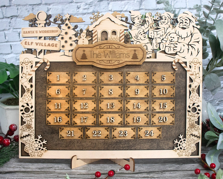 Advent Calendar Collection - 4 Main Themes - 6 Optional Activity Backers - Tested on Glowforge & Lightburn
