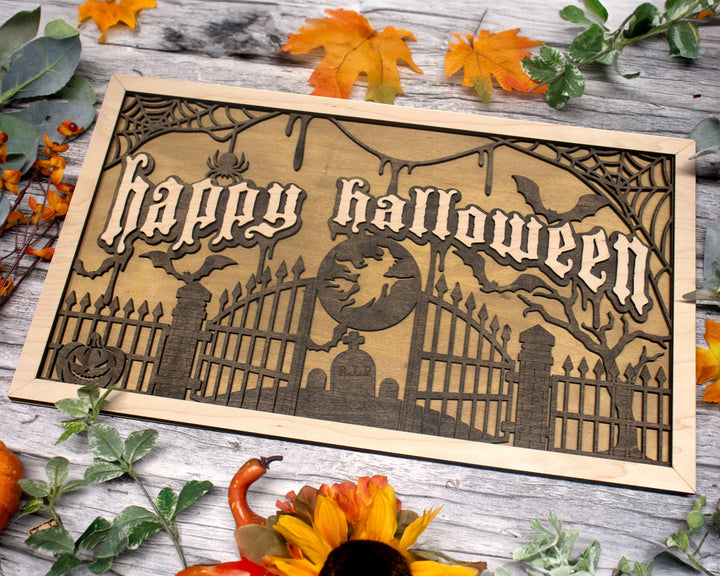 Spooktacular Halloween Signage - Includes 2 Customizable and Non Customizable Options - Tested on Glowforge & Lightburn