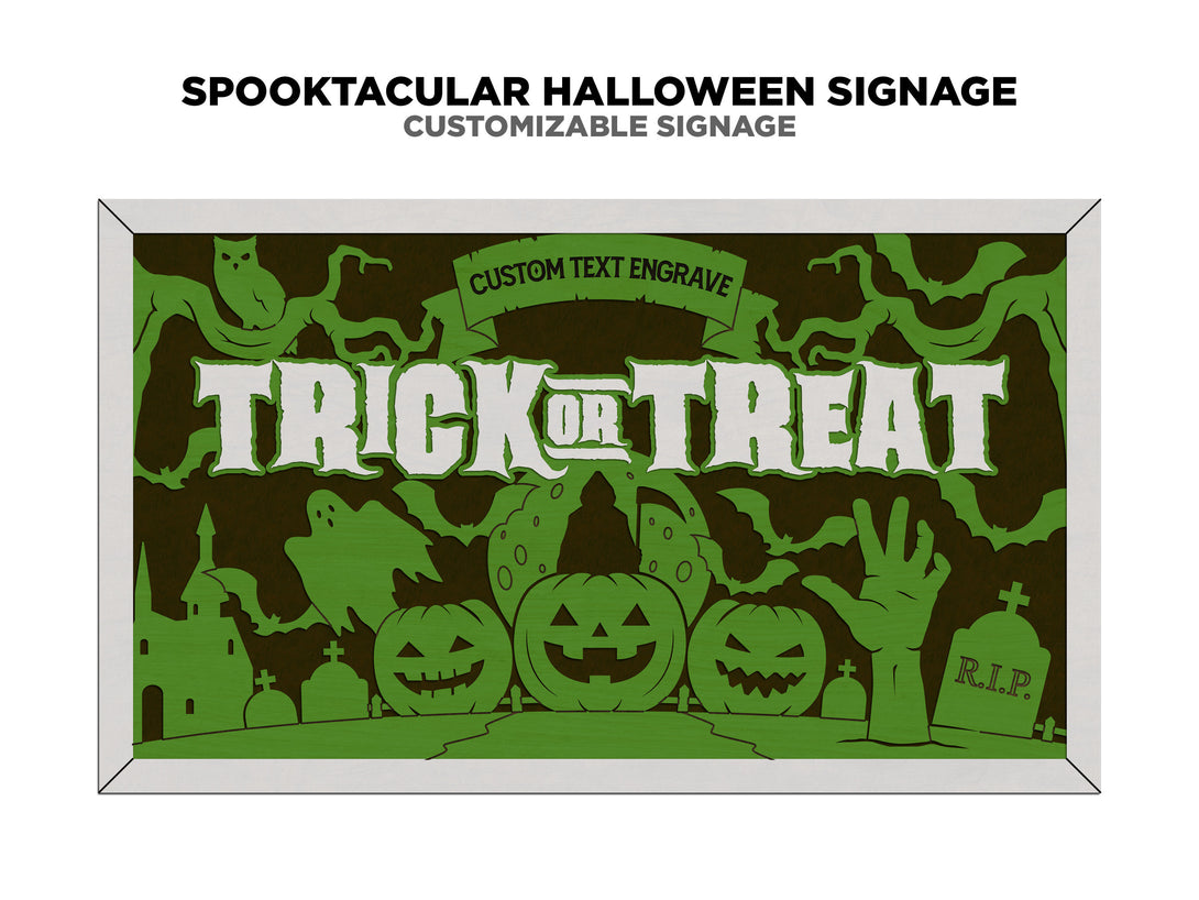 Spooktacular Halloween Signage - Includes 2 Customizable and Non Custo ...