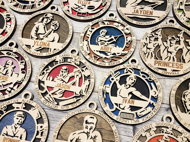 Stadium Series Ornaments Expansion 2 - 138 Unique designs 33 Sports - SVG, PDF, AI File Download - Glowforge and Lightburn Tested