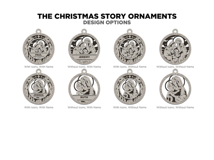 The Christmas Story Ornaments - 8 Unique Designs in 4 Styles - Tested on Glowforge & Lightburn