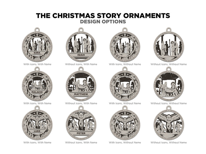 The Christmas Story Ornaments - 8 Unique Designs in 4 Styles - Tested on Glowforge & Lightburn