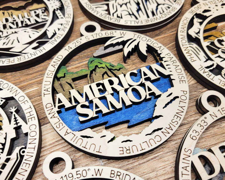 National Park Ornaments - 62 park ornaments - 2 ornament designs per Park - SVG, PDF, AI File Download - Tested On Glowforge and LightBurn