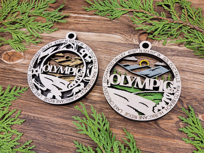 Olympic Park Ornament - Includes 2 Ornaments - Laser Design SVG, PDF, AI File Download - Tested On Glowforge and LightBurn