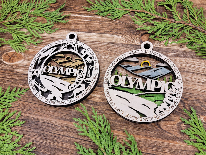 Olympic Park Ornament - Includes 2 Ornaments - Laser Design SVG, PDF, AI File Download - Tested On Glowforge and LightBurn