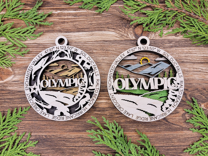 Olympic Park Ornament - Includes 2 Ornaments - Laser Design SVG, PDF, AI File Download - Tested On Glowforge and LightBurn