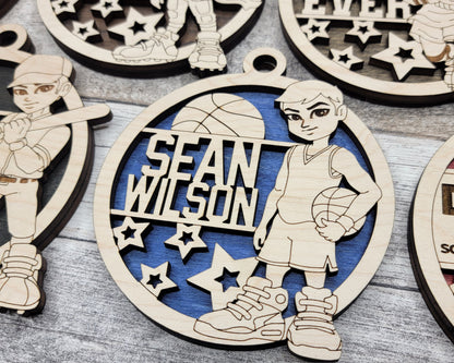 Stadium Series Animated Ornaments - 15 Sports with 14 Variations - SVG, PDF, AI File Download - Glowforge and Lightburn Tested