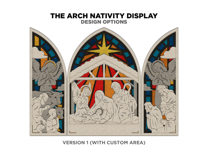 The Arch Nativity Display - Two 4 Layer Nativity Designs included - Tested on Glowforge & Lightburn