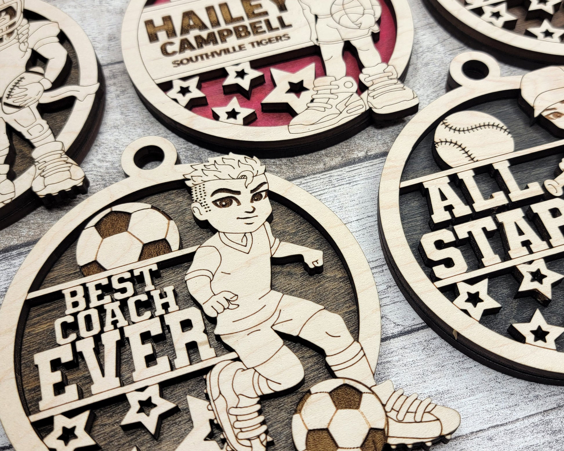 Stadium Series Animated Ornaments - 15 Sports with 14 Variations - SVG, PDF, AI File Download - Glowforge and Lightburn Tested