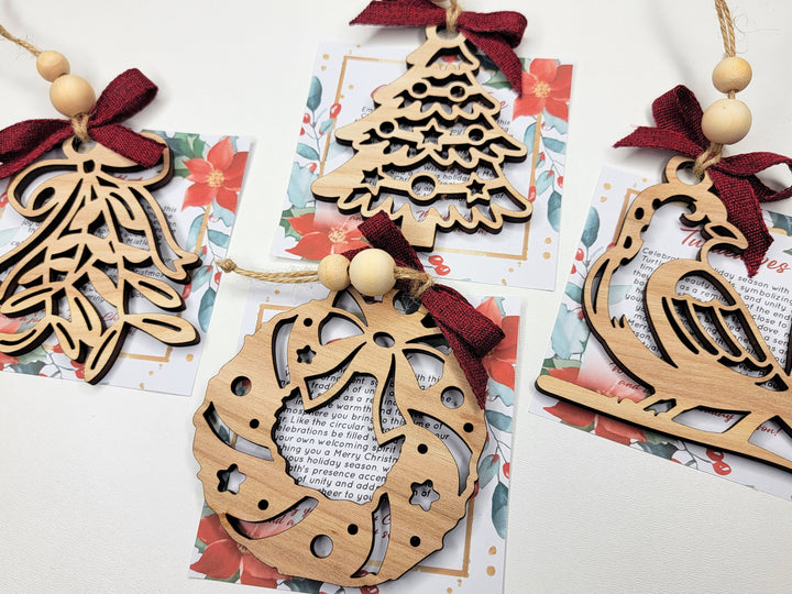 Holiday Symbol Collection - 15 Symbol Ornaments - 15 Prints - 2 Box Designs - SVG, PDF, AI File Download - Glowforge and Lightburn Tested