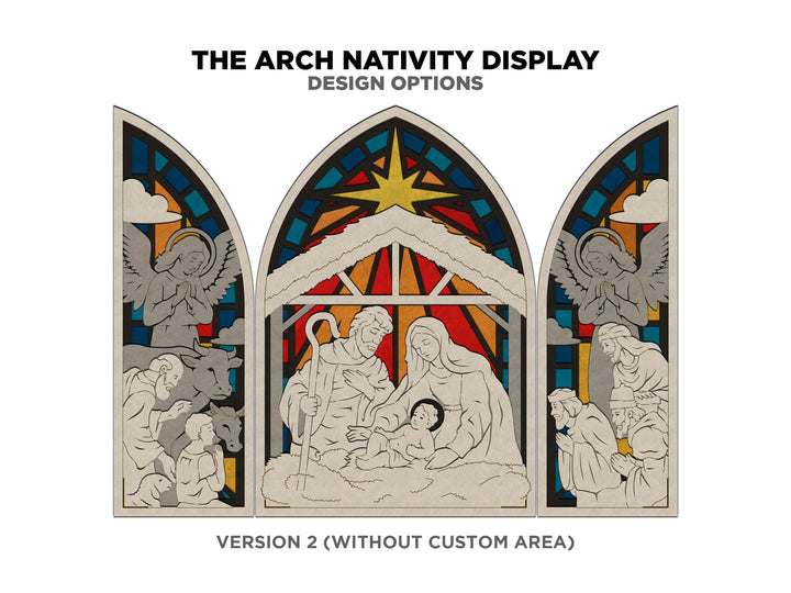 The Arch Nativity Display - Two 4 Layer Nativity Designs included - Tested on Glowforge & Lightburn