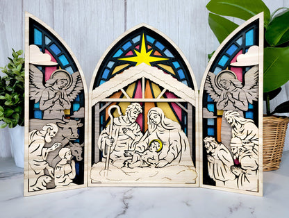 The Arch Nativity Display - Two 4 Layer Nativity Designs included - Tested on Glowforge & Lightburn