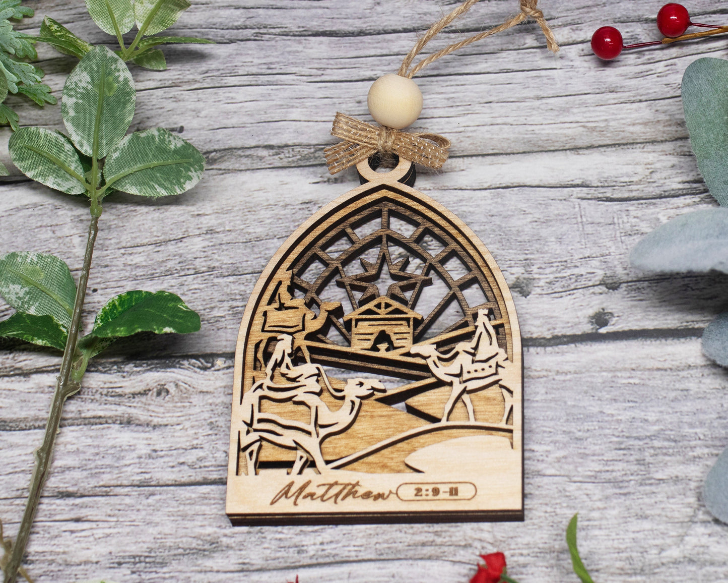 The Arch Christmas Story Ornaments - 8 Unique OrnamentDesigns - 3 Layers - Tested on Glowforge & Lightburn