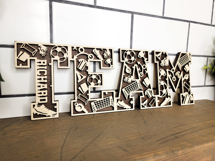 Stadium Series Letters and Numbers - Soccer - Customizable and Non Customizable options included - Tested on Glowforge & Lightburn