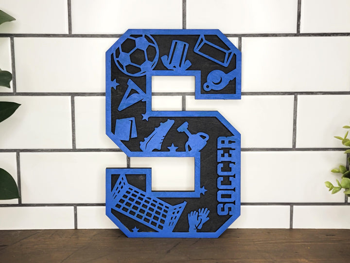 Stadium Series Letters and Numbers - Soccer - Customizable and Non Customizable options included - Tested on Glowforge & Lightburn
