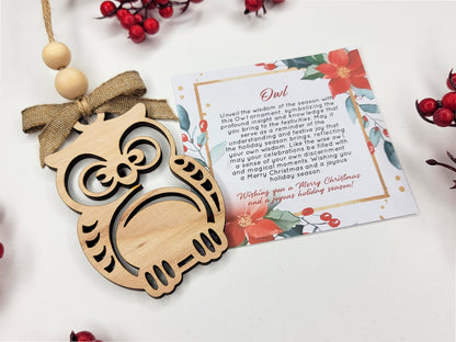 Owl Holiday Symbol - 1 Symbol Ornament - 2 Prints - 2 Box Designs - SVG, PDF, AI File Download - Glowforge and Lightburn