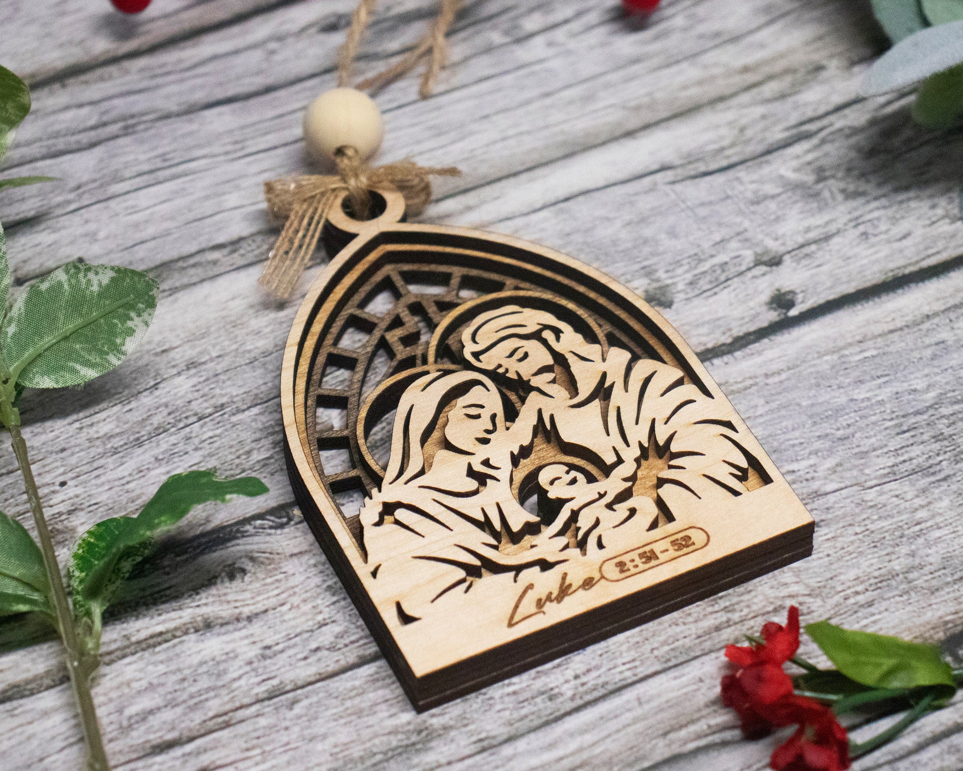 The Arch Christmas Story Ornaments - 8 Unique OrnamentDesigns - 3 Layers - Tested on Glowforge & Lightburn