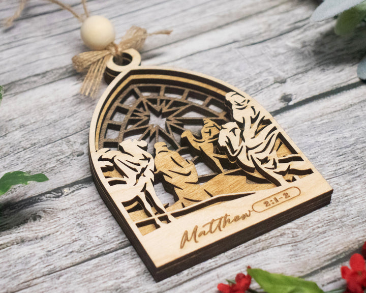 The Arch Christmas Story Ornaments - 8 Unique OrnamentDesigns - 3 Layers - Tested on Glowforge & Lightburn
