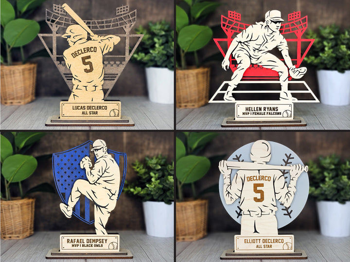 Stadium Series Stand Ups Bundle - Includes Football, Basketball, Soccer, Baseball Hockey - Male and Female - Tested on Glowforge & Lightburn