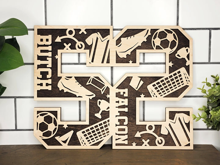 Stadium Series Letters and Numbers - Soccer - Customizable and Non Customizable options included - Tested on Glowforge & Lightburn