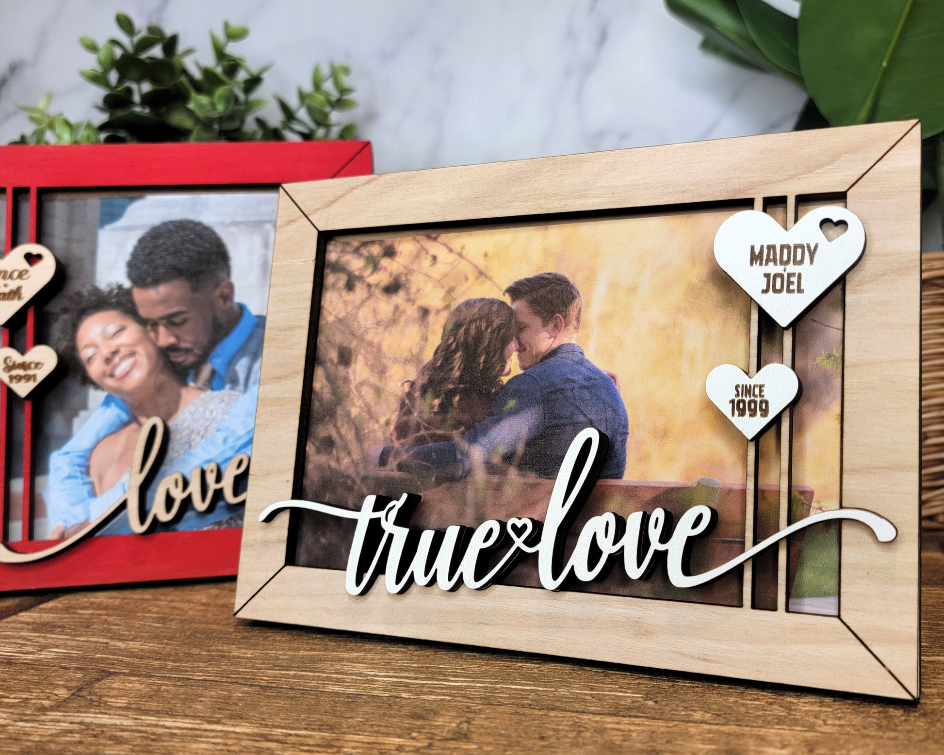 Treasured Moments Photo Frames - Includes Frame Sizes 4x6, 5x5, 5x7, 8x10 - 6 text options - Tested on Glowforge & Lightburn