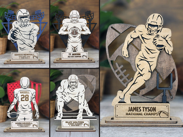 Stadium Series Stand Ups Bundle - Includes Football, Basketball, Soccer, Baseball Hockey - Male and Female - Tested on Glowforge & Lightburn