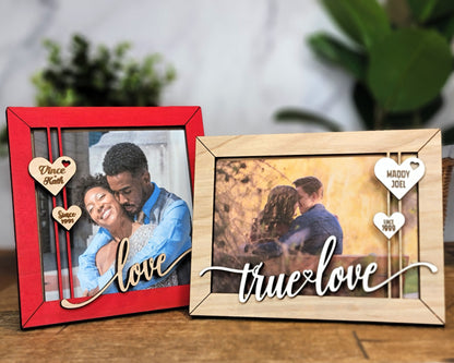 Treasured Moments Photo Frames - Includes Frame Sizes 4x6, 5x5, 5x7, 8x10 - 6 text options - Tested on Glowforge & Lightburn