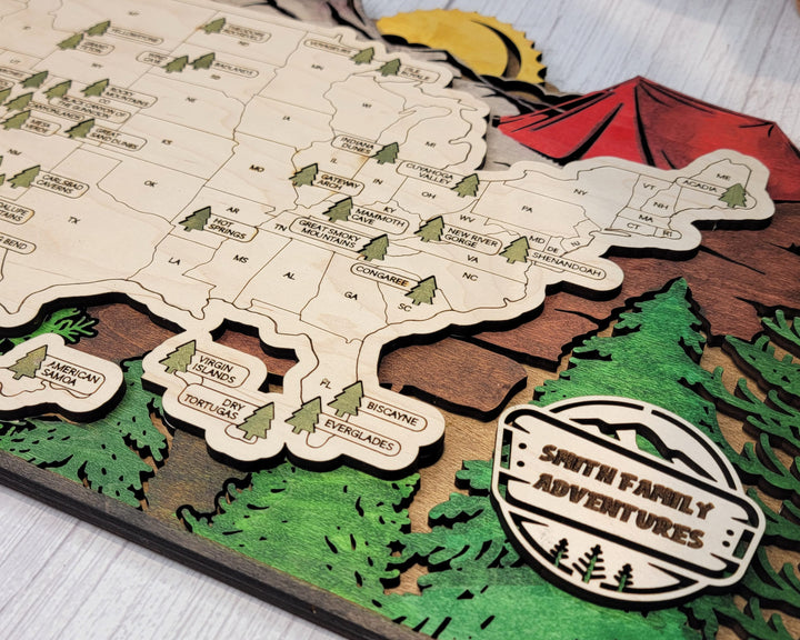 The National Park Background Expansion - 16 Backgrounds - Map Sold Separately - SVG, PDF File Download - Tested in Lightburn and Glowforge