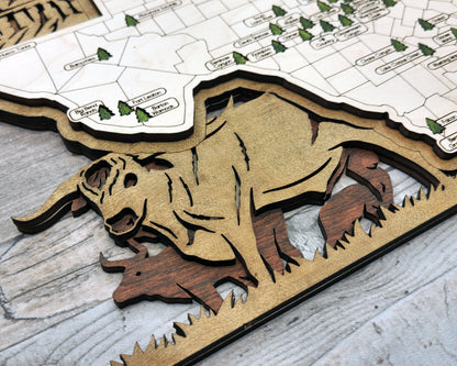 The Texas State Park Map - Custom and Non Customizable Options - SVG, PDF File Download - Tested in Lightburn and Glowforge